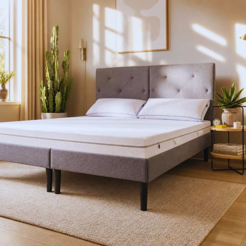 Colchão Emma Duo Comfort casal reversível com dois lados de firmeza diferente