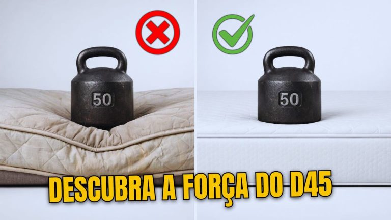 Comparativo do melhor colchão D45 de espuma firme para pessoas de até 150kg com selo INER