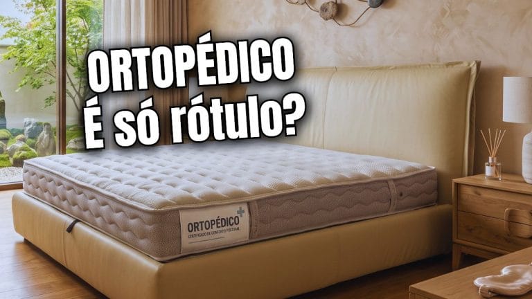 Colchão ortopédico de casal em quarto claro com cama box